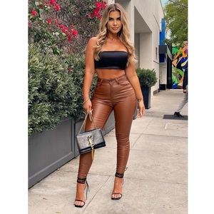Fashion Nova Double Dare Faux Leather Pants